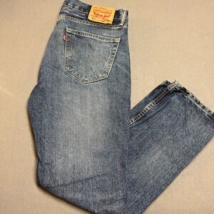 Levi Strauss 511 Mens Jeans Dark Wash Slim Fit Size 36x30
